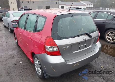 2007 Honda Fit Sport из США, поврежденный, VIN JHMGD38697S067142